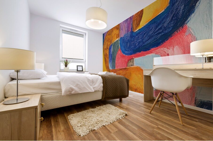 Chromatic Interlace 5Z8H9N 58 Mural print