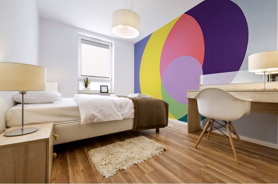 Chromatic Intersections 7P3N2H 48 Mural print