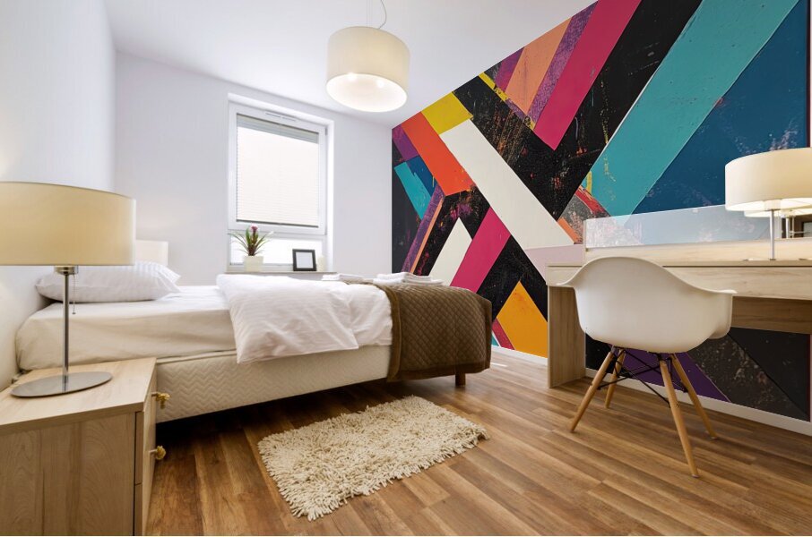 Chromatic Intersection 5H2N3Z 55 Mural print