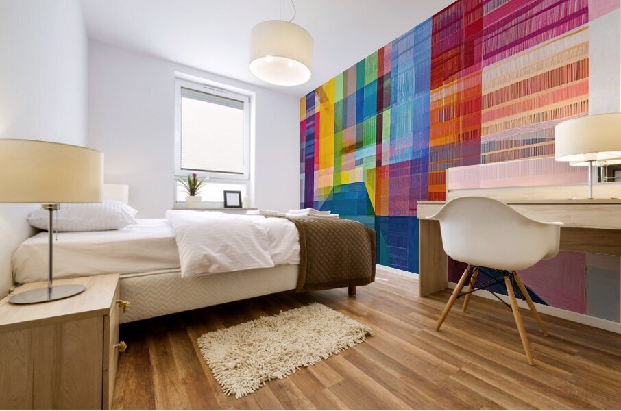 Chromatic Intersections 7P3N2H 60 Mural print