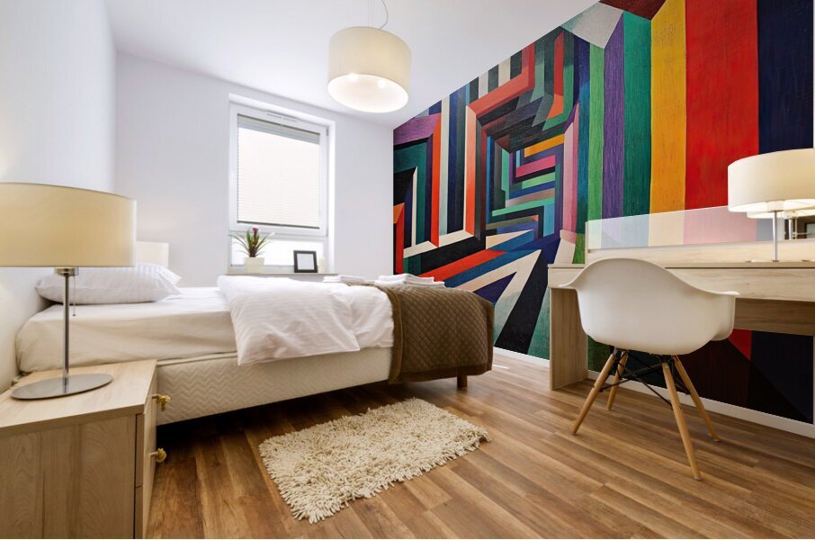 Chromatic Labyrinth 2PH7N9 57 Mural print