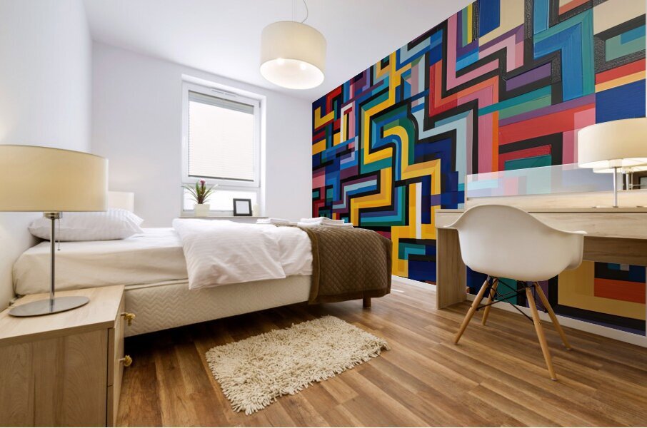 Chromatic Labyrinth H3N9B2 60 Mural print