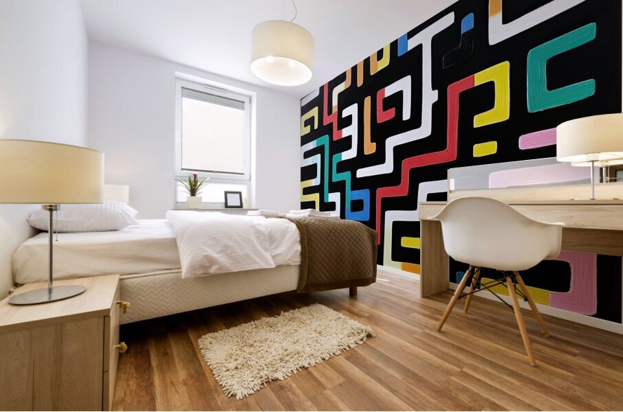 Chromatic Labyrinth 9H3N2P 64 Mural print
