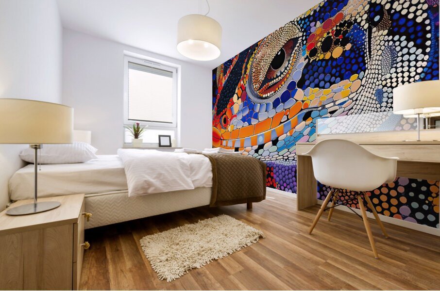 Chromatic Reptilian Gaze Y9K8N2 59 Mural print