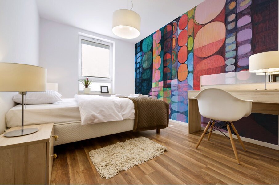 Chromatic Rhythms 4J2N3B 58 Mural print