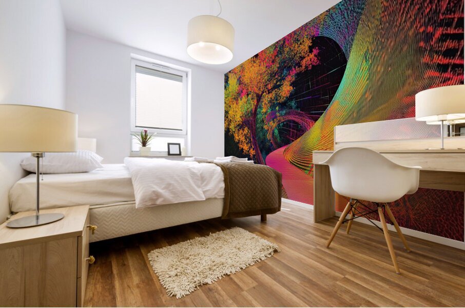 Chromatic Tree Path 9H3N2Z 60 Mural print