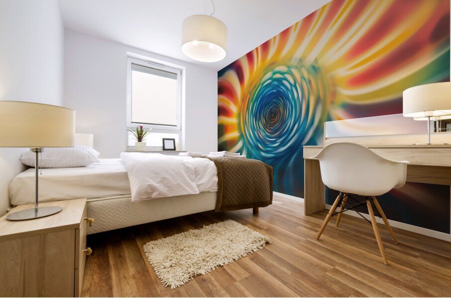 Chromatic Vortex H3N2P9 45 Mural print
