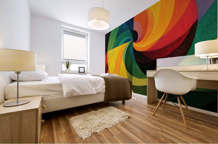 Chromatic Vortex H9P2N5 48 Mural print
