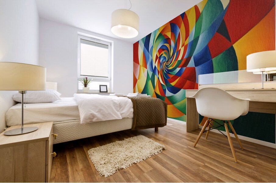 Chromatic Vortex H9P4N2 48 Mural print