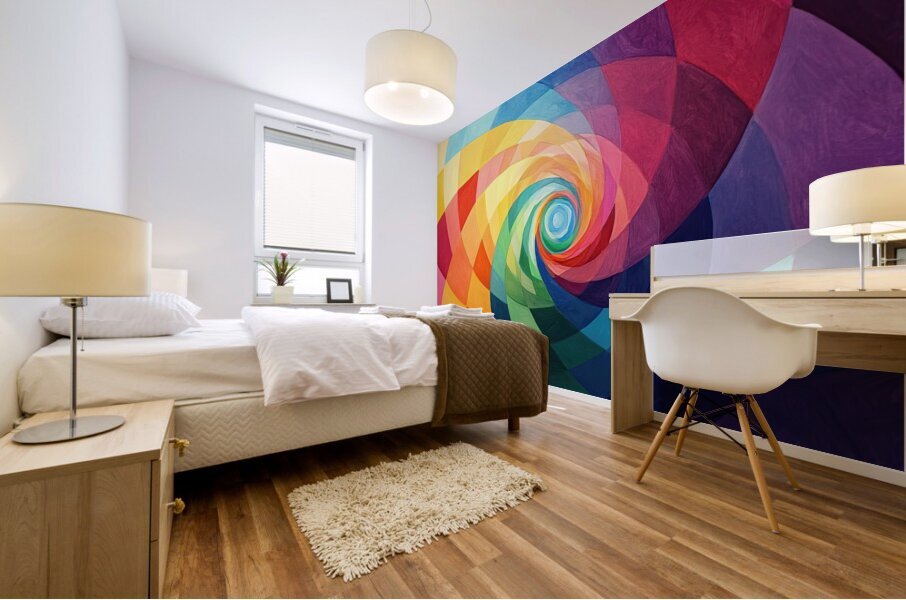 Chromatic Vortex H9P4N2 50 Mural print
