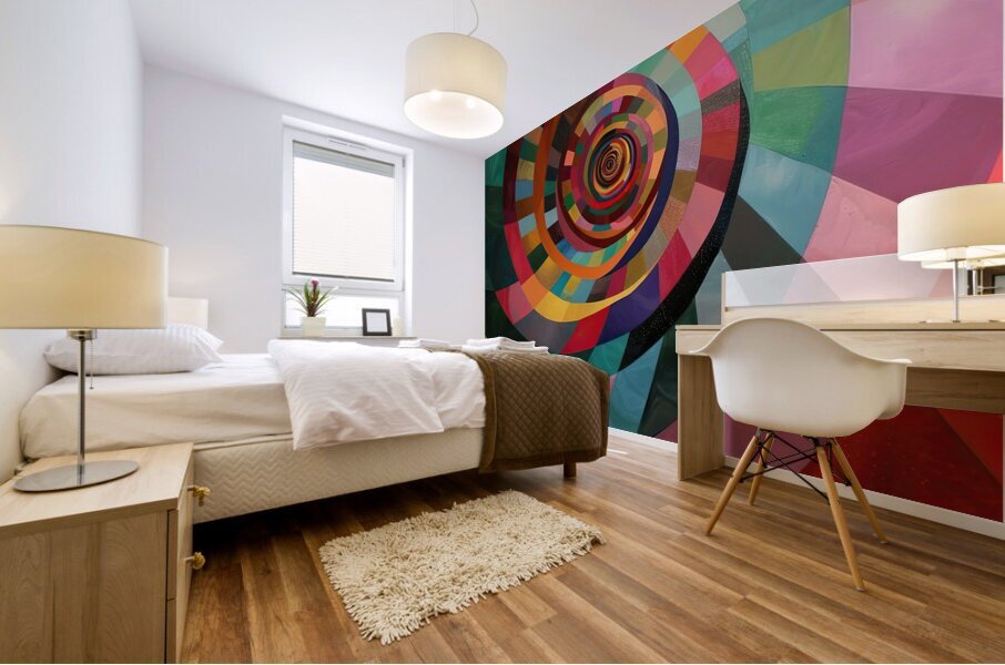 Chromatic Vortex H9P4Z2 53 Mural print