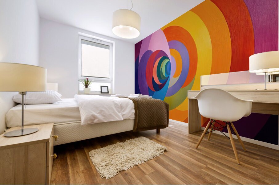 Chromatic Vortex H9P4Z2 62 Mural print
