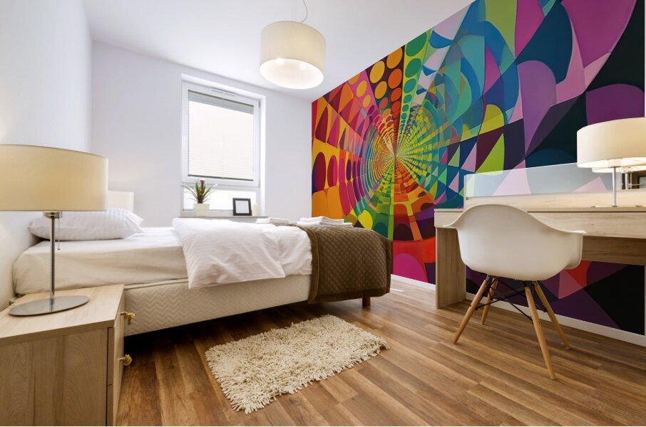 Chromatic Vortex H9P4Z2 65 Mural print