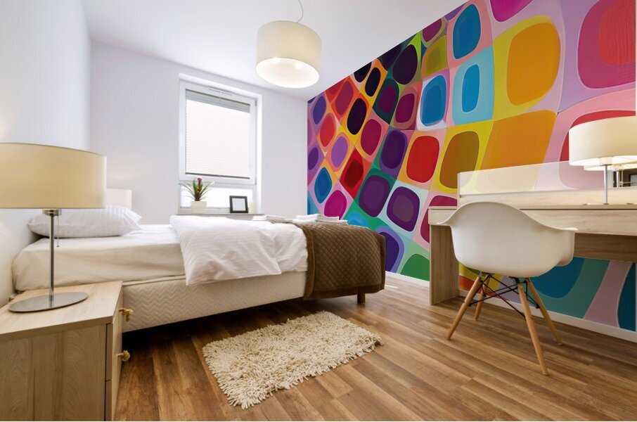 Chromatic Vortex H9P4Z2 60 Mural print