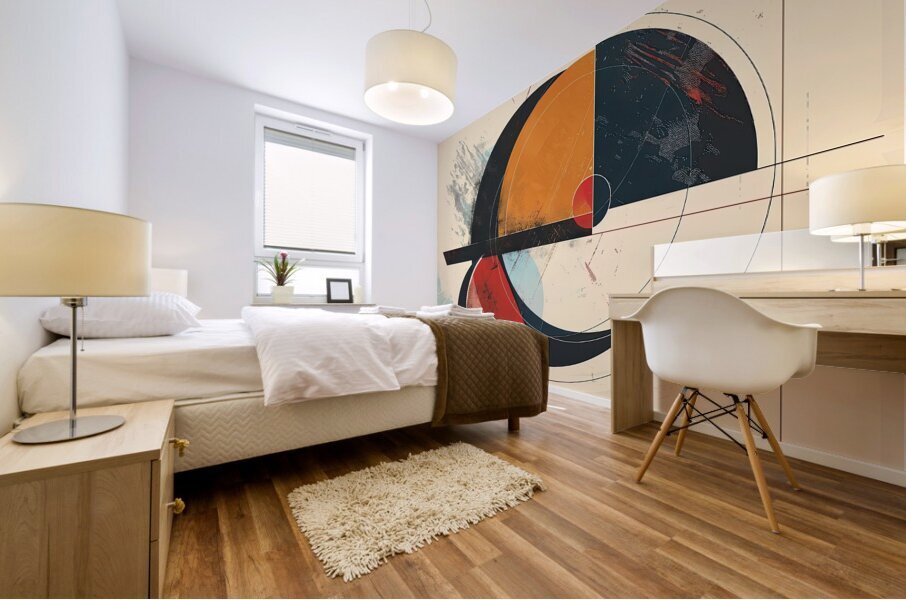 Circular Interplay 7H3N2B 58 Mural print