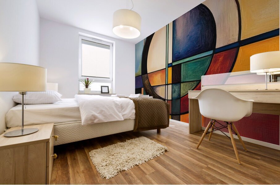 Circular Intersections 79H3N2 57 Mural print