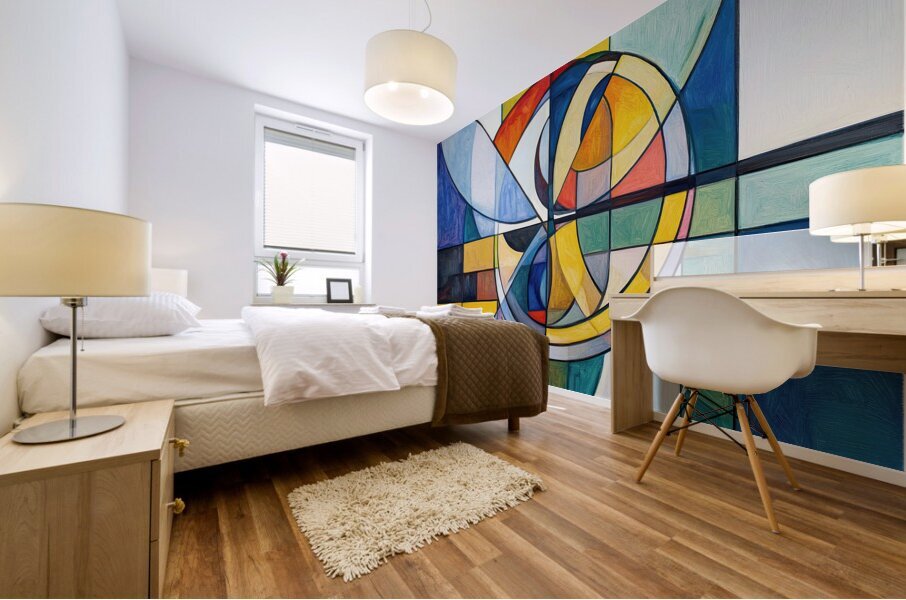 Circular Intersections 7P3H9N 48 Mural print