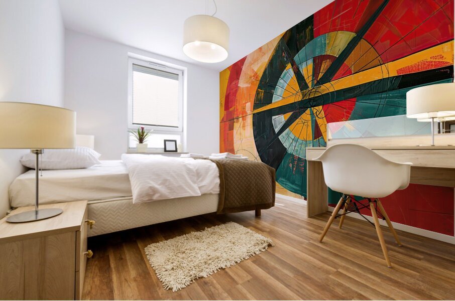 Circular Rhythm AB92C3 55 Mural print