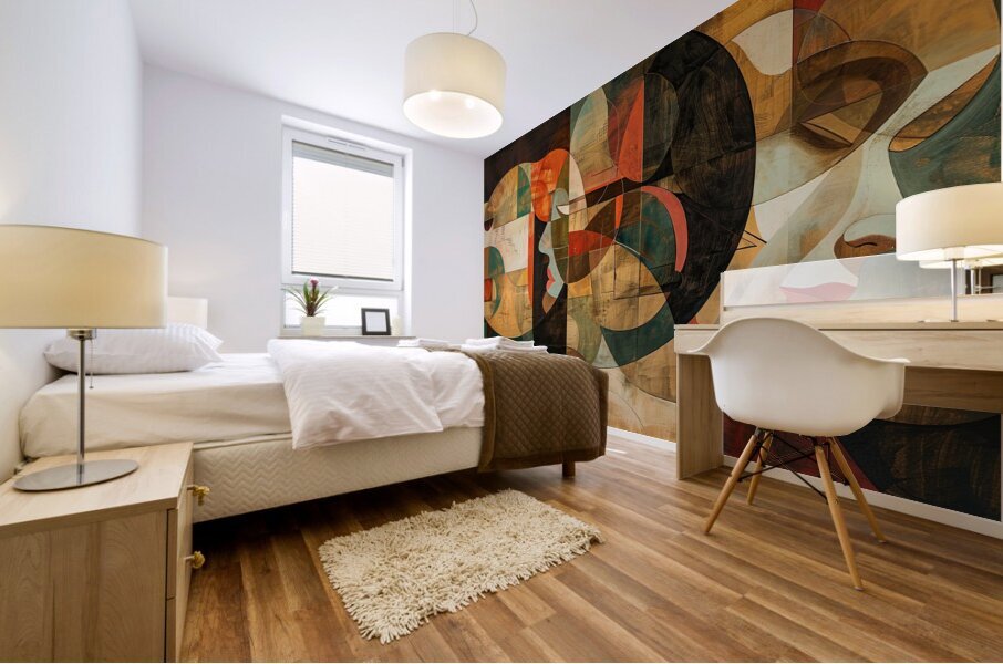 Circular Visages 79B2D3 64 Mural print
