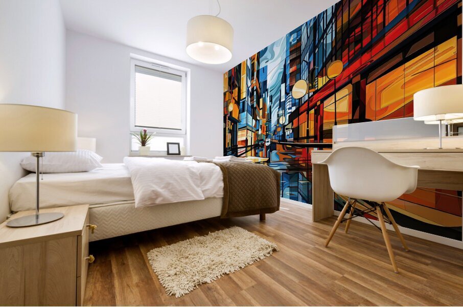 City Reflections 8294HJ 48 Mural print