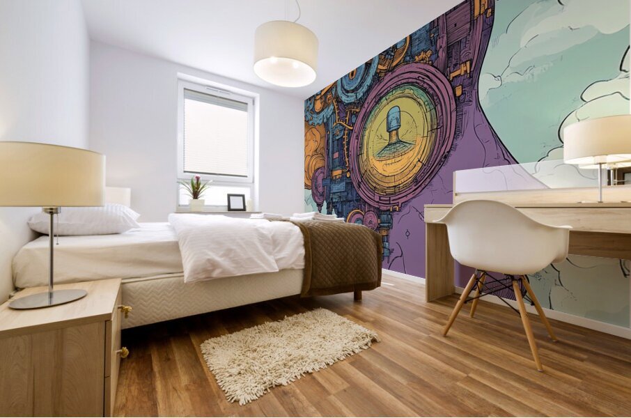 Clockwork Cognition H3N8P2 60 Mural print