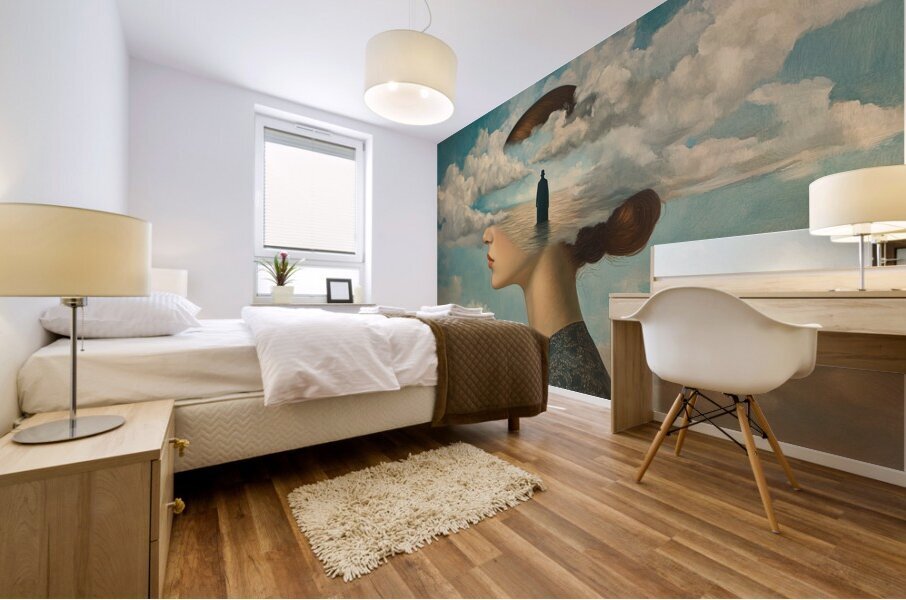 Clouded Thoughts Within H3N9D 60 Mural print