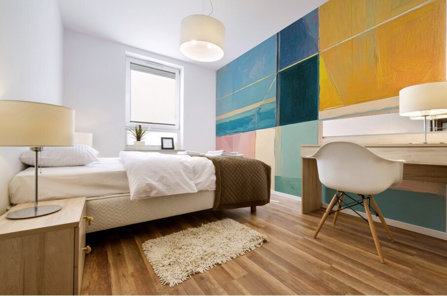 Color Grid Study H3N5B 50 Mural print
