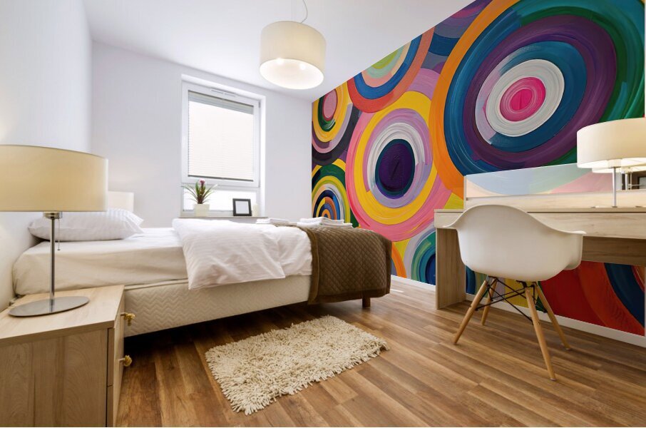 Concentric Vibrations 7892B 45 Mural print
