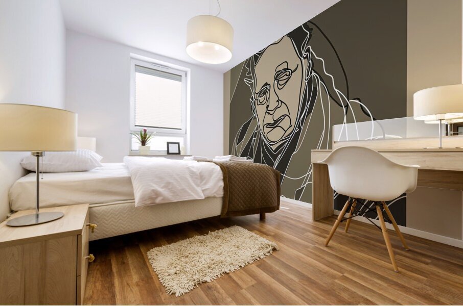 Contemplative Lines 5H2N9Z 47 Mural print