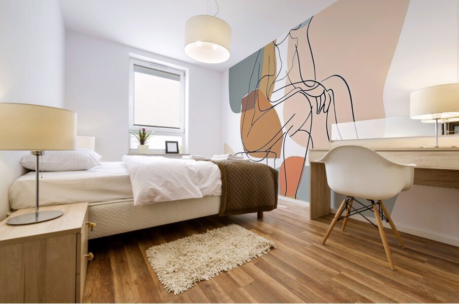 Contemplative Pose 48H9N2 45 Mural print