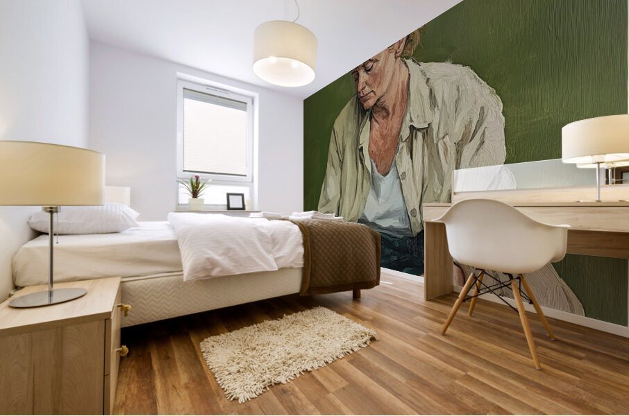 Contemplative Pose 789NKM 58 Mural print