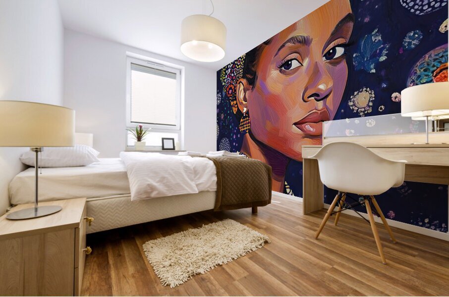 Cosmic Bloom Portrait H9N2P3 65 Mural print
