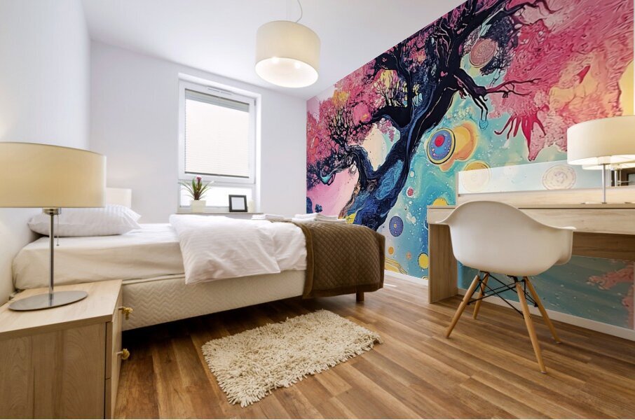 Cosmic Bloom Y52H9N 63 Mural print