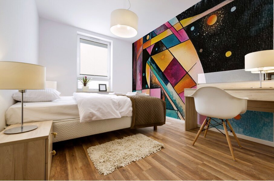 Cosmic Harmony 42B9C8 55 Mural print
