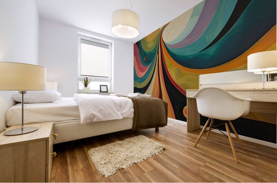 Cosmic River Flows H3N9P2 57 Mural print