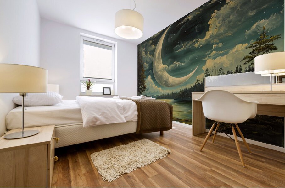 Crescent Moon Lake 92HJ8P 60 Mural print