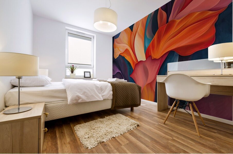 Crimson Bloom 7H29P4 45 Mural print