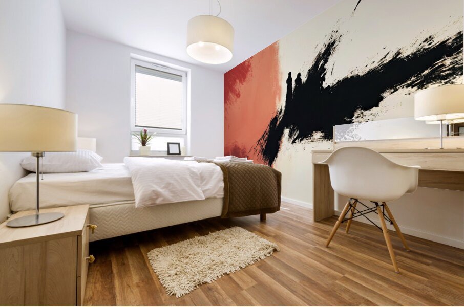 Crimson Echoes H92N3Z 48 Mural print
