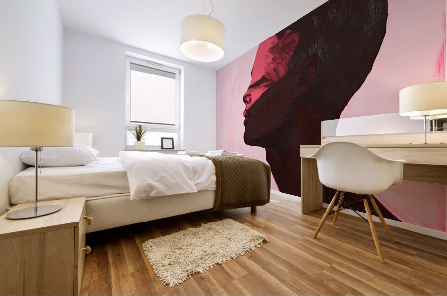 Crimson Echo Profile H3N5P2 55 Mural print