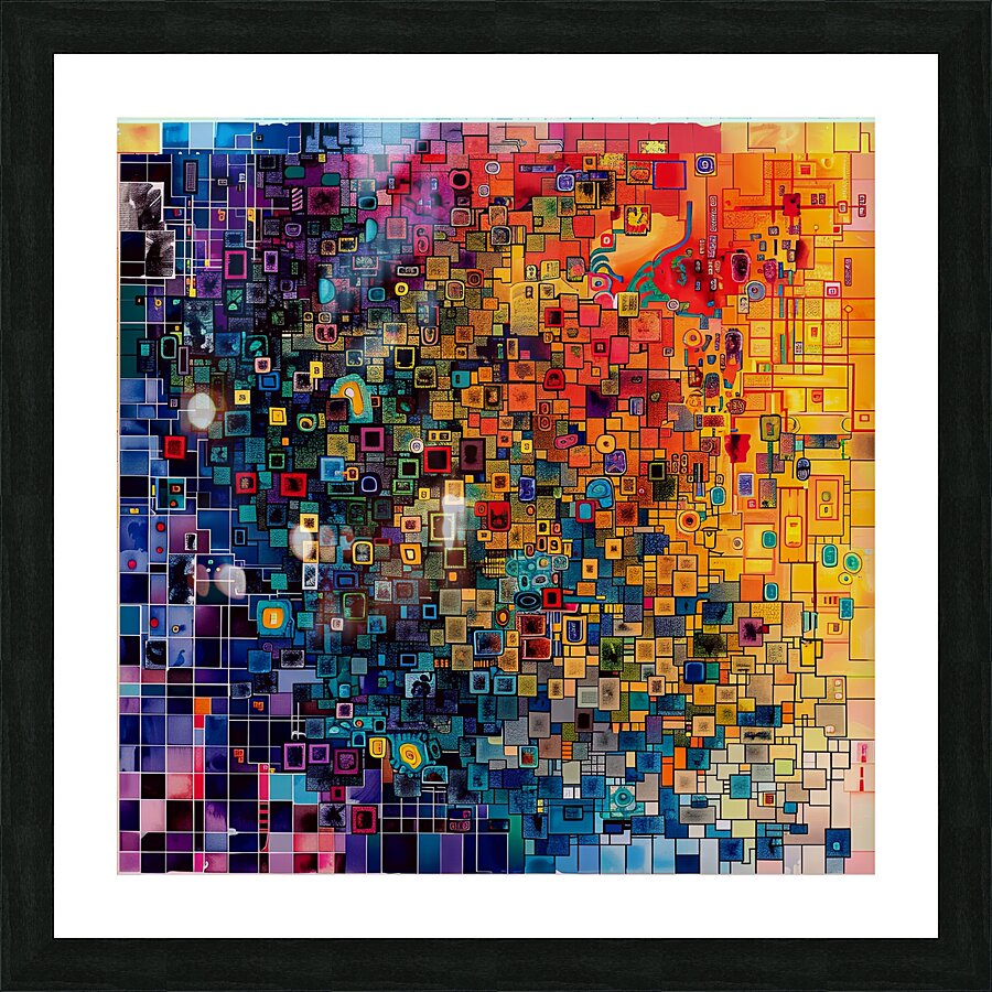 Digital Mosaic Picture Frame print
