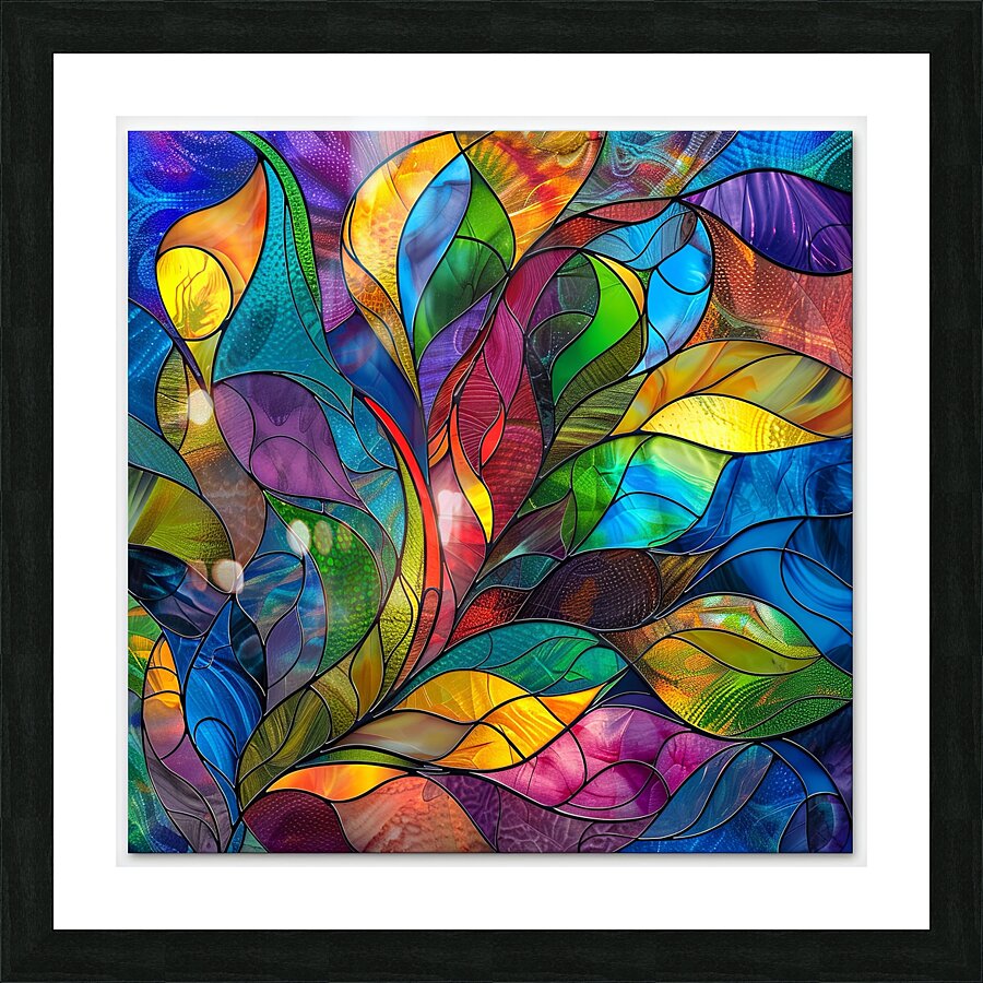 Prismatic Petals Picture Frame print