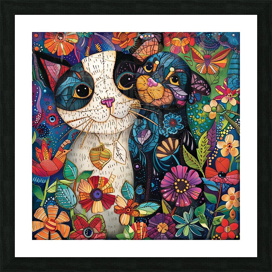 Feline Harmony Picture Frame print