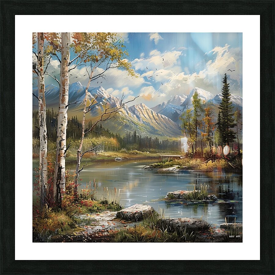 Tranquil Alpine Reflections Picture Frame print