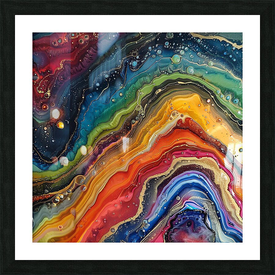 Chromatic Currents Picture Frame print