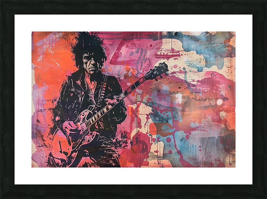 The Rock Rebellion of Keith Richards Picture Frame print
