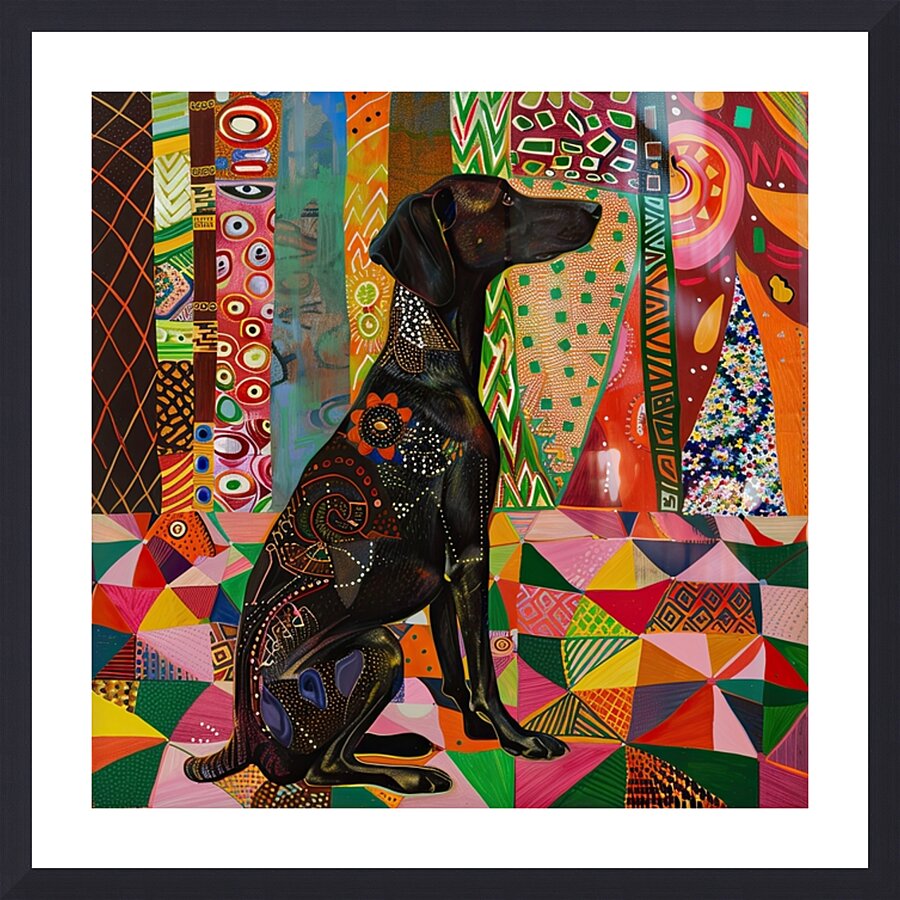 Canine Kaleidoscope Picture Frame print