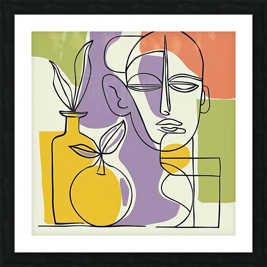 Abstract Face Still Life H9P4N2 57 Picture Frame print