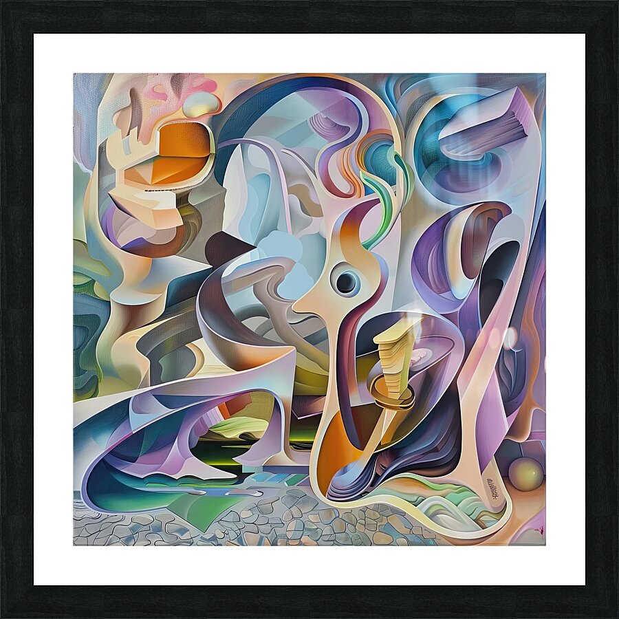 Abstract Forms Intertwined H2N9P4 55 Picture Frame print