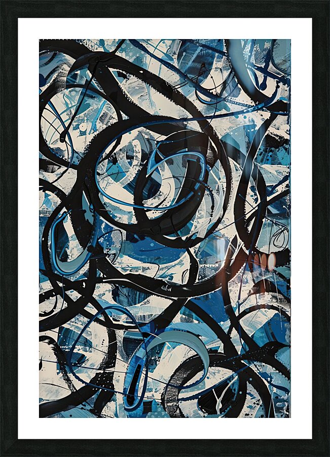 Abstract Intertwining 7894B 45 Picture Frame print