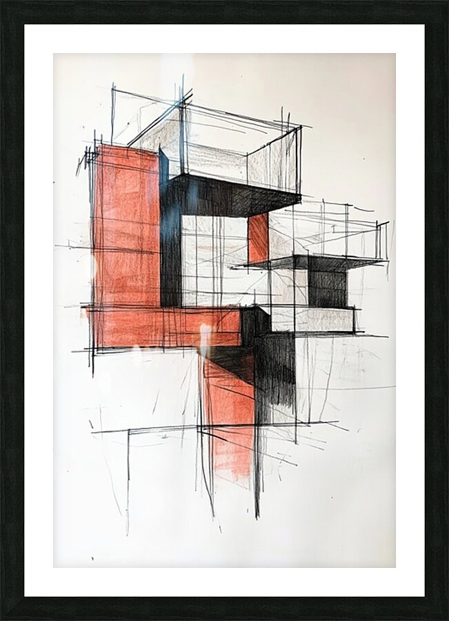 Abstract Structure 7H3N2B 47 Picture Frame print
